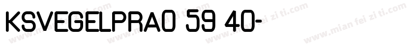 KSVEGELPRA0 59 40字体转换